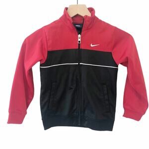 Nike black & red full zip track style Streetwear Old School jacket 6